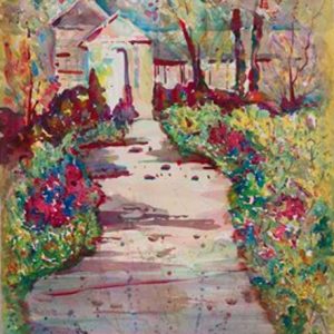 Hacienda Gardens Red, painting