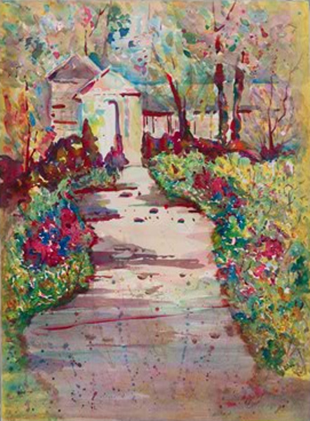 Hacienda Gardens Red, painting